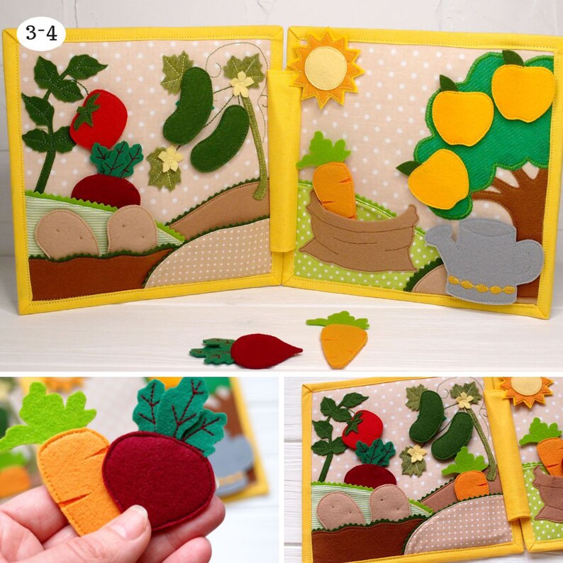 Farm Quiet Book: Felt Activity Book for Toddlers - Etsy