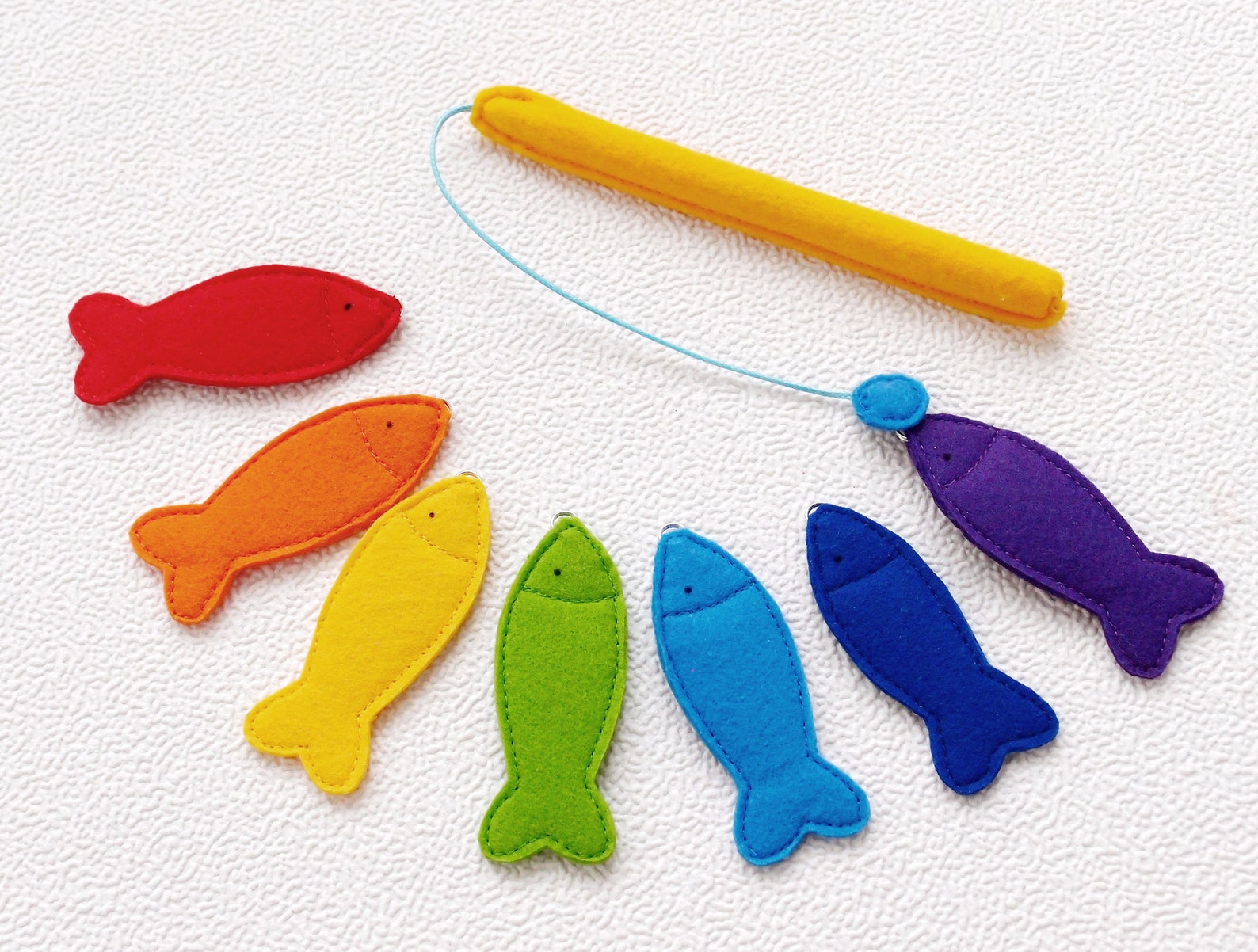 Fishing Game Felt Sea Animals With Fishing Pole Etsy Canada