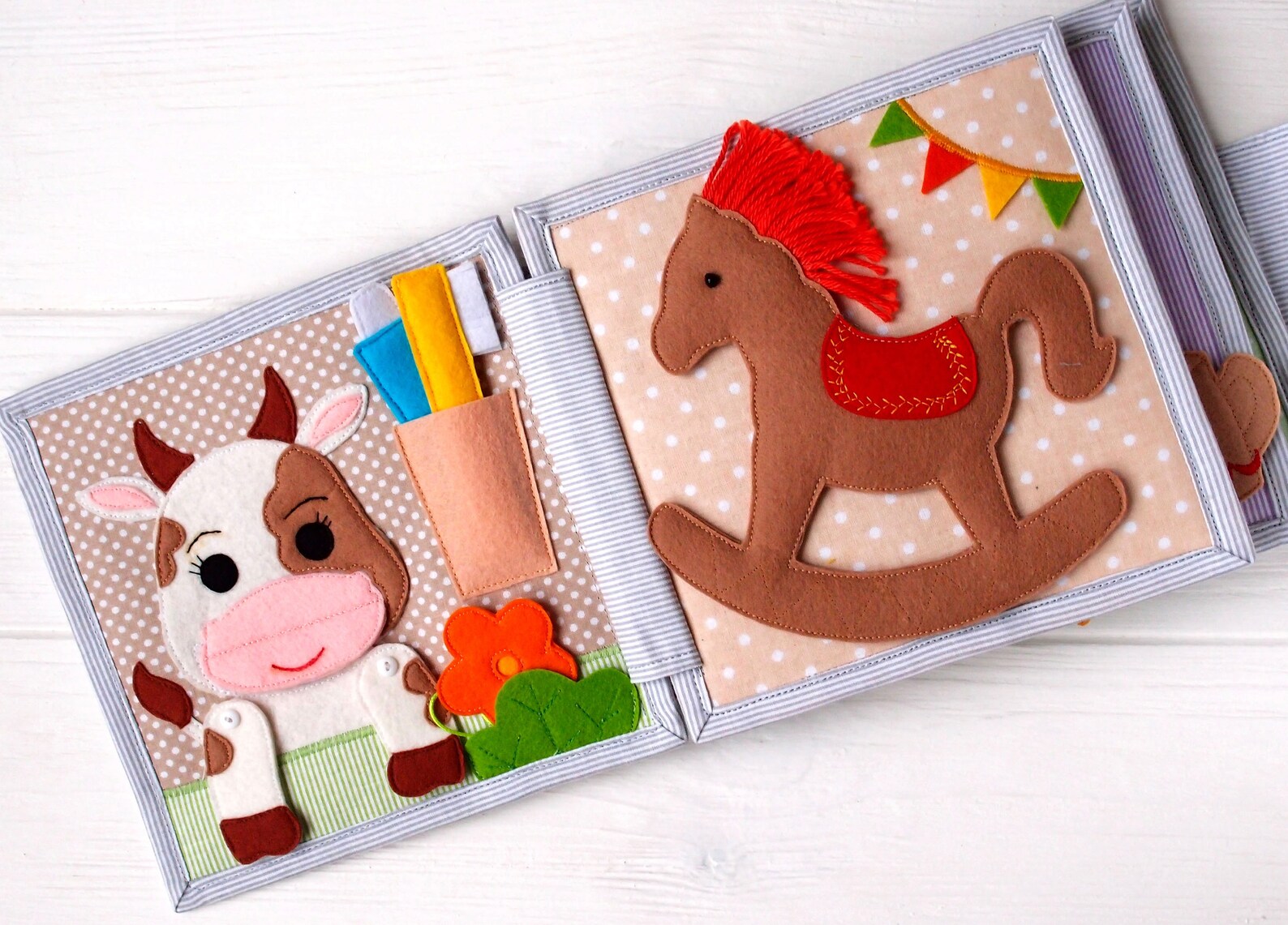 Felt Activity Quiet Book for Baby and Toddler of 1 Year Old Etsy