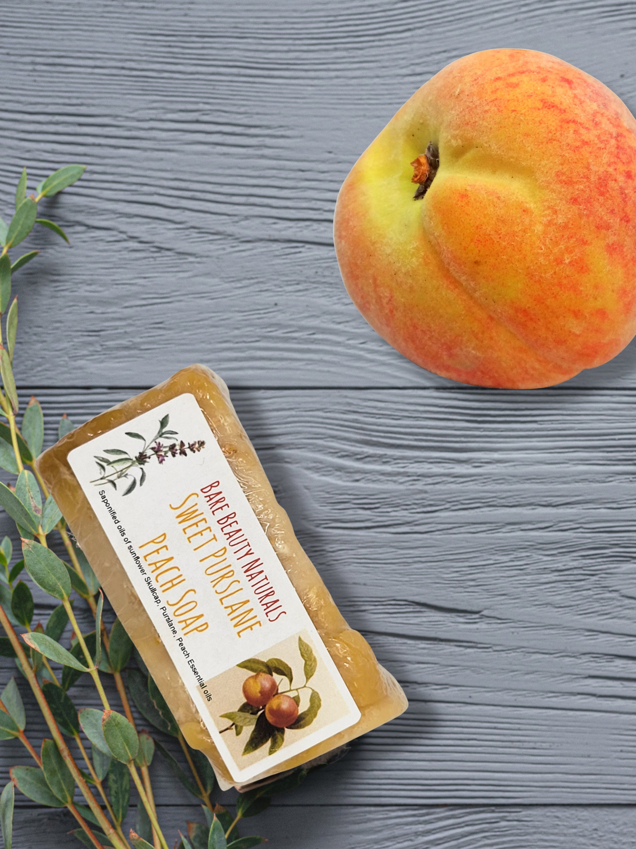 Anti-aging Sweet Purslane Peach Soap // 100% Natural // FREE -  Israel