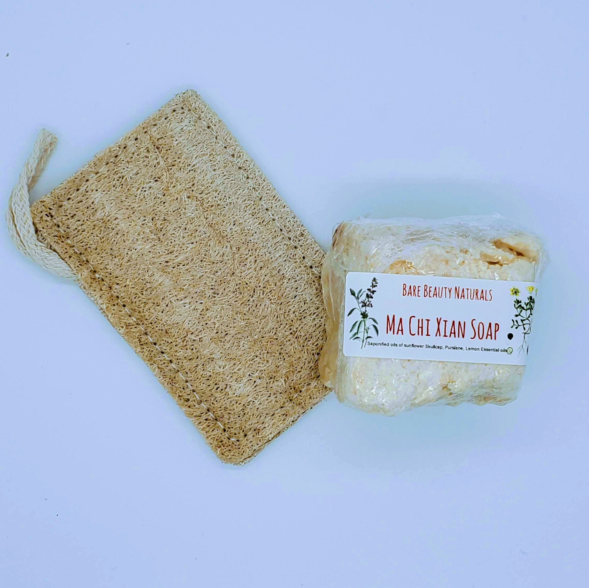 Natural Loofah Exfoliating Sponge Etsy