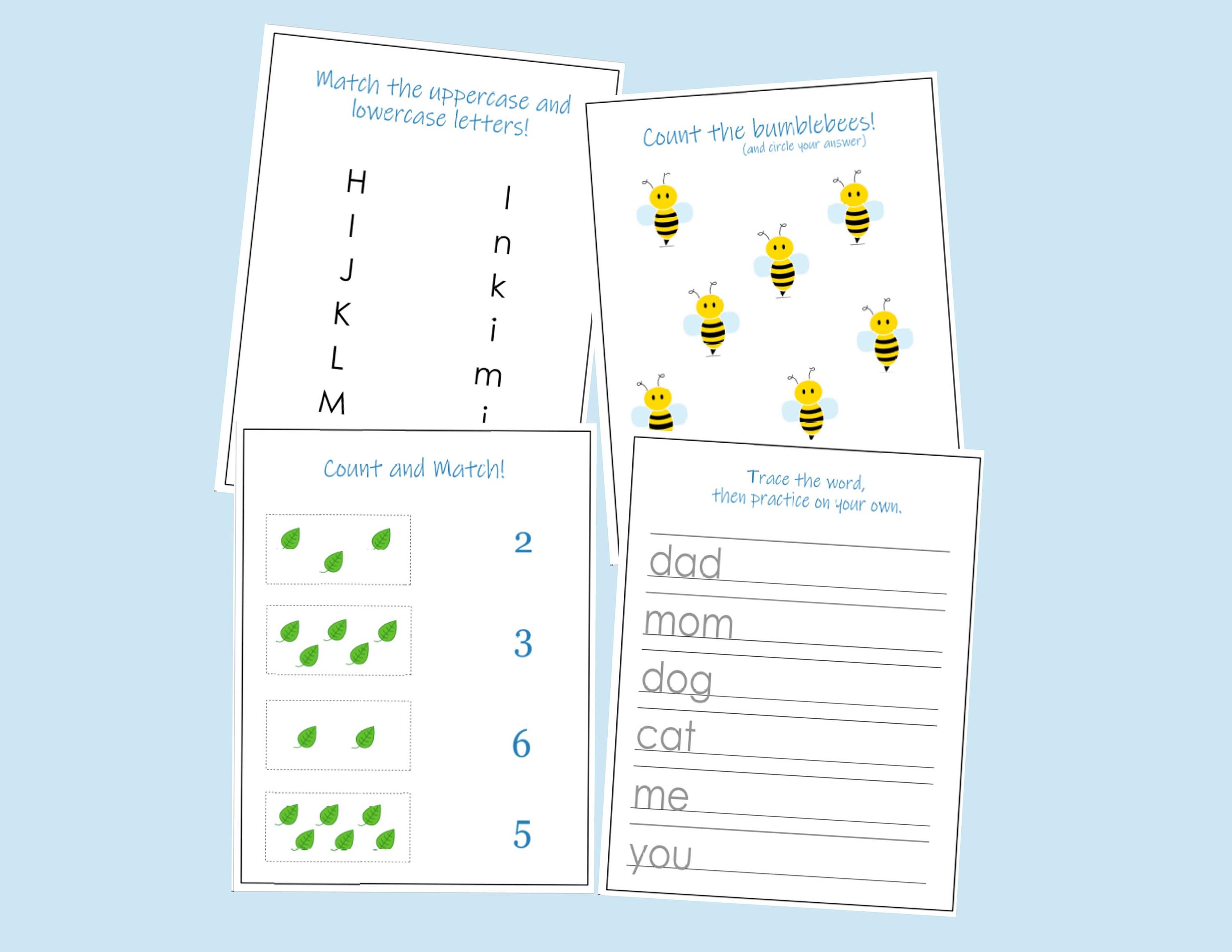 PreSchool Activity Packet Printables | Etsy