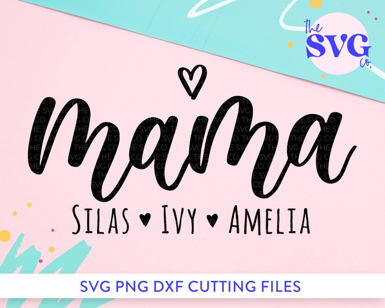 Download Mama With Names SVG Personalized Mom SVG Mom Life Svg | Etsy