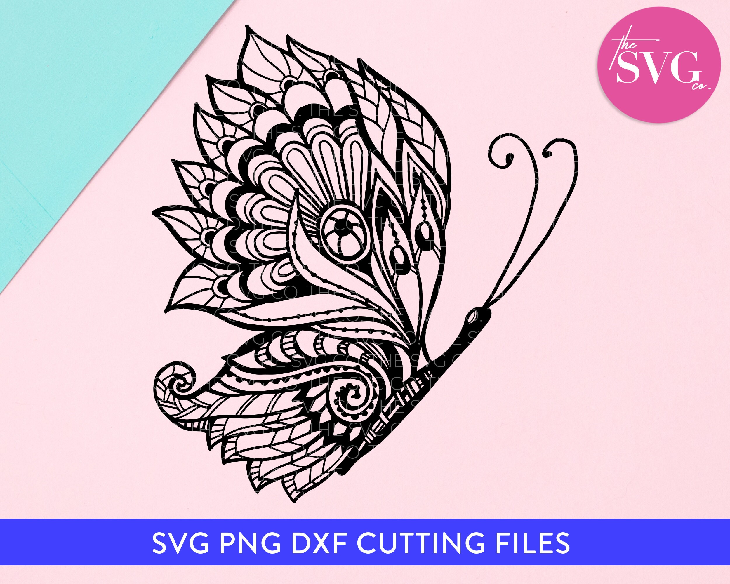 Download Mandala Butterfly SVG Zentangle Intricate Butterfly Cut | Etsy