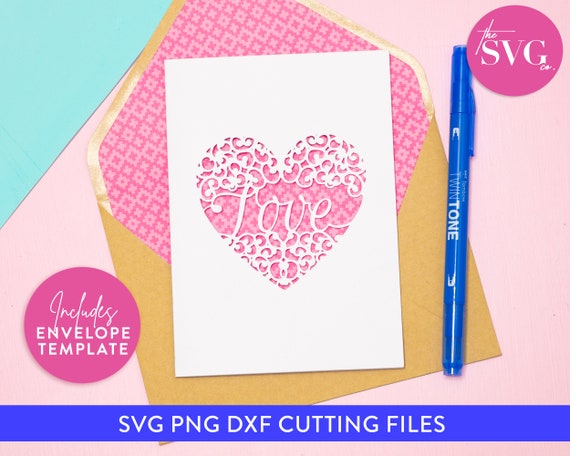 Download Love Quote Card And Envelope Svg Anniversary Card Svg Etsy
