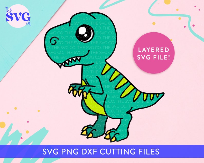 Download Cute T-Rex SVG Baby Dinosaur Svg Dinosaur Printable | Etsy