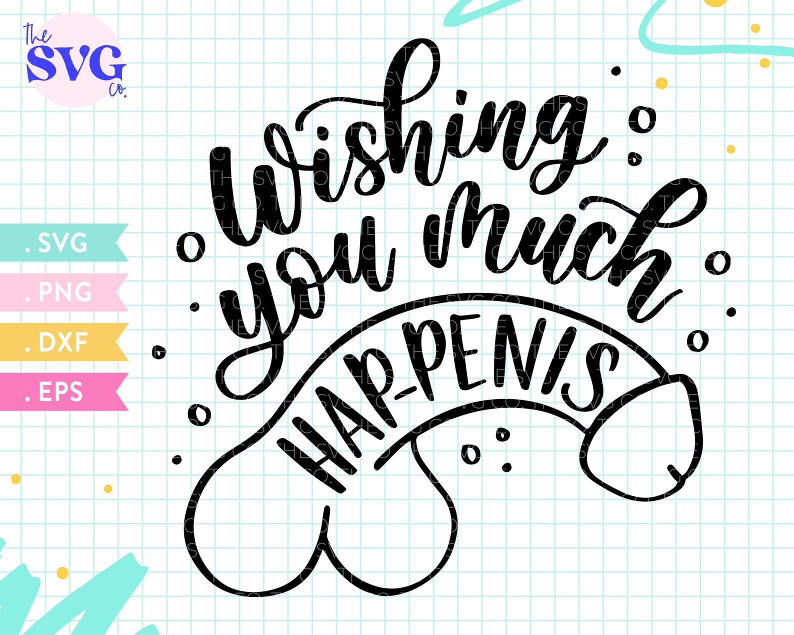 Wish You Much Hap-penis Svg Funny Wedding Card Svg Bridal - Etsy