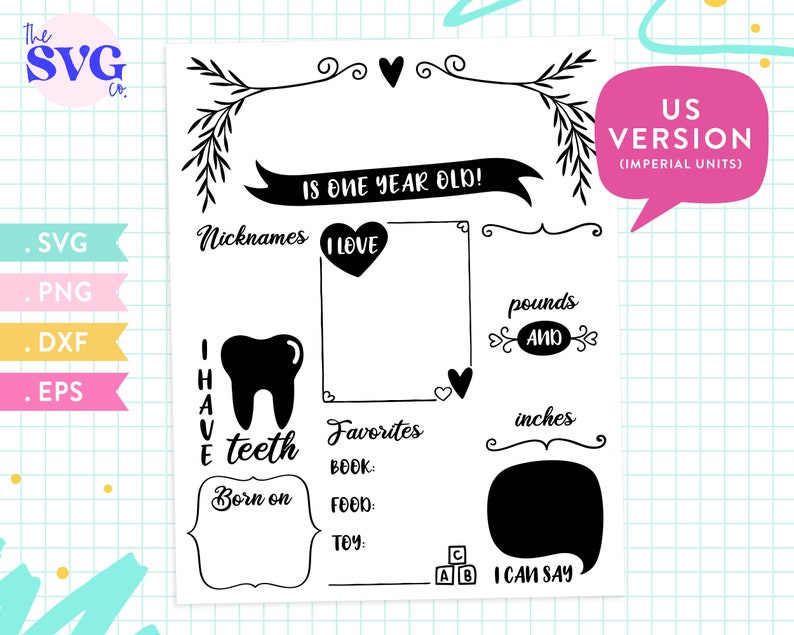 Download Baby Girl 1st Birthday Svg Template First Birthday Chalkboard Svg Birthday Milestone Sign Poster Board Template Svg Craft Supplies Tools Papercraft Fakhrmaftool Ir
