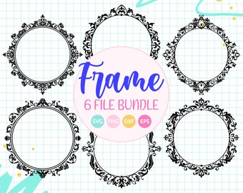 Vintage Frame SVG Bundle - Monogram Frame Svg, Circle Frame Svg, Ornamental Frame Svg -