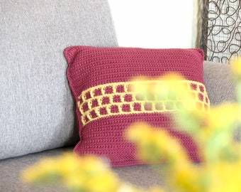 Crochet Pattern Mosaic Cushion Cover / PDF Pattern - DIY