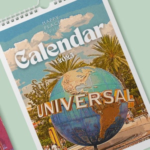 Calendario Universal Orlando Resort 2025, Universal Studios, Calendario Universal, Calendario 2025, Regalo di Natale, Planner, Organizzatore, Calendario