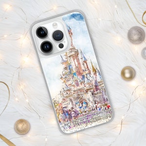 Watercolor Disneyland Paris Castle iPhone case for Disney fans, Disneyland Paris, Disney iPhone, iPhone 14 Case, iPhone 14 Pro Case