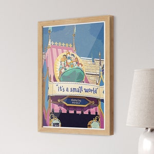 Disney Wall Art: It's a Small World Retro Poster - Orlando, Florida
