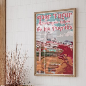 Disney World Monorail Print: Spanish Retro Travel Poster