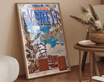 Expedition Everest Poster: Vintage Disney Style - Animal Kingdom Art
