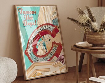 Casey's Corner Disney Poster - Retro Magic Kingdom Wall Art