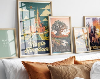 Disney World Posters: Retro Four Parks Collection - Magic Kingdom & More