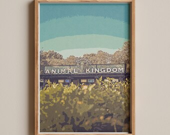 Disney Animal Kingdom-poster: Retro väggkonsttryck (flera storlekar)