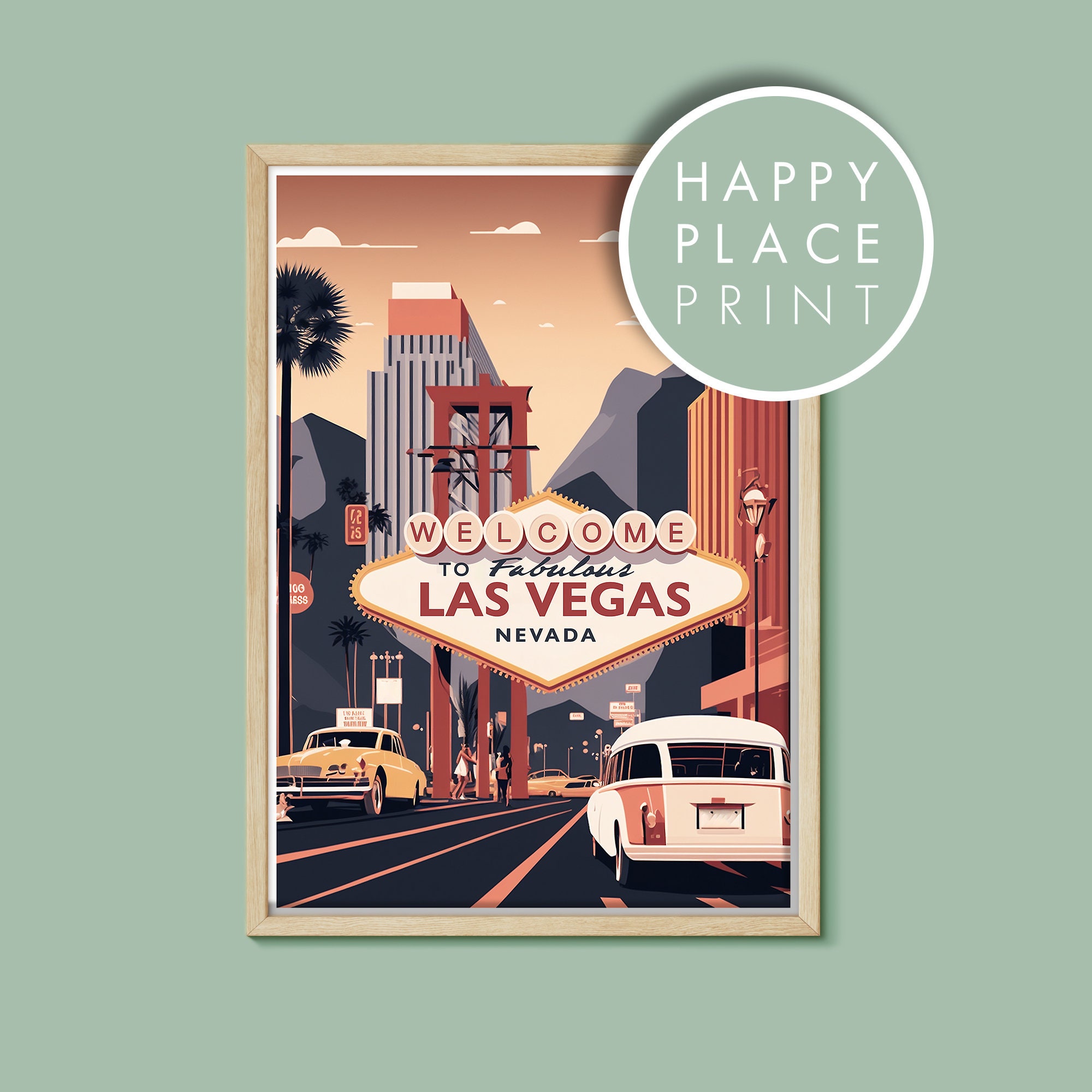 Canvas Painting, Las Vegas Old Strip Scene, Retro Travel Poster Wall Art,  Posters For Home Decor,, Wall Decor Pictures For Living Room Bedroom, No  Frame - Temu