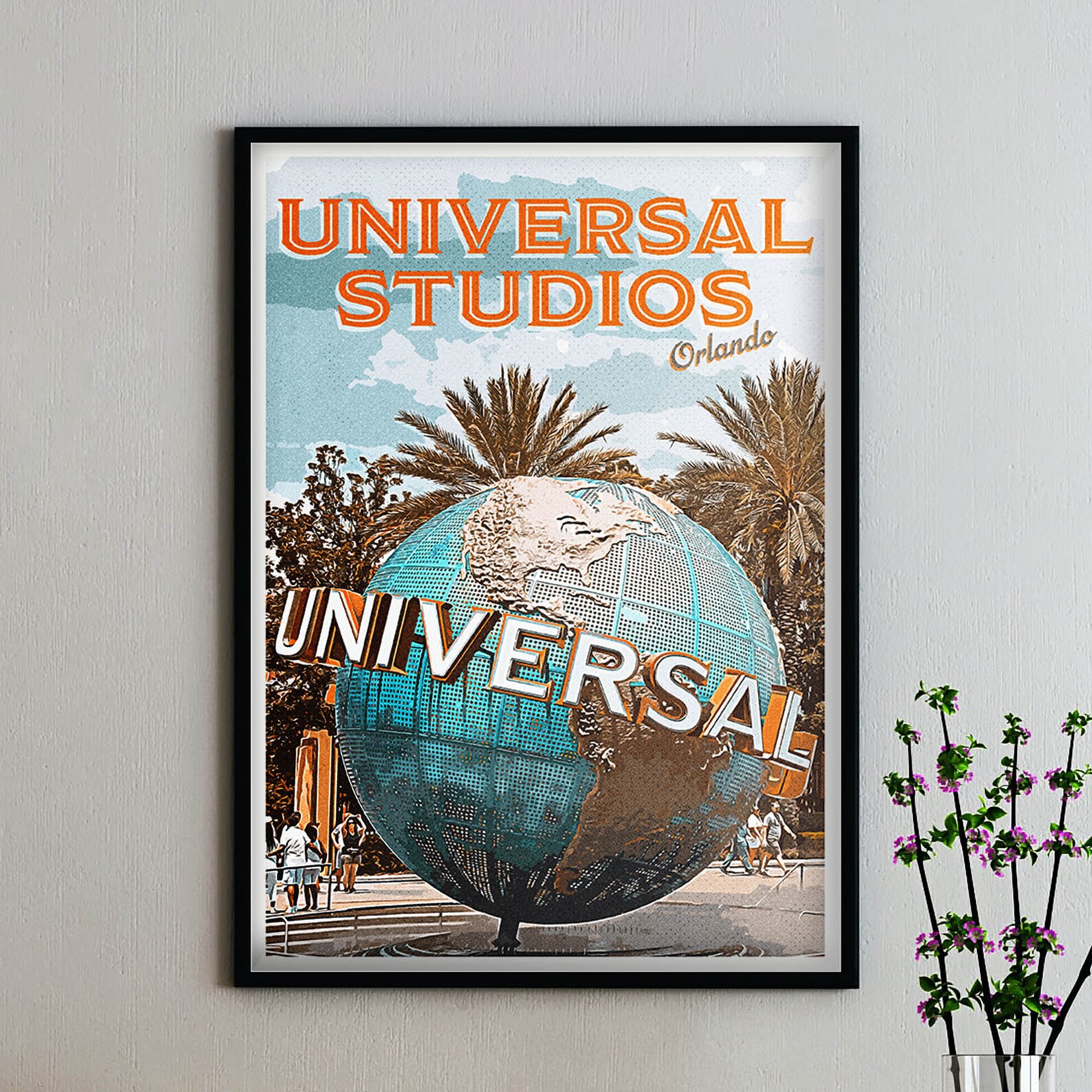Universal Studios Orlando Retro Poster Etsy