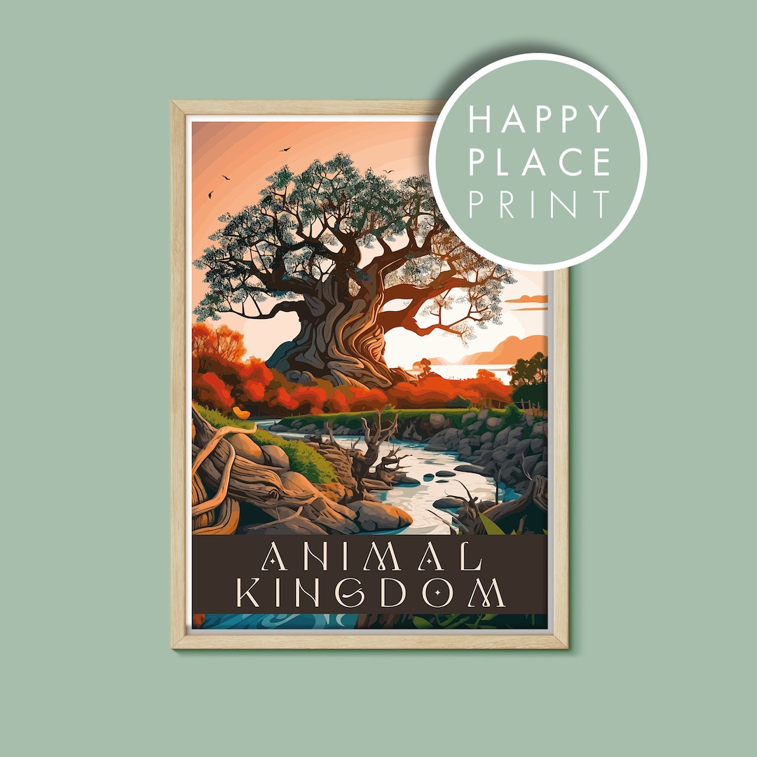 Disney's Animal Kingdom Park Poster, Walt Disney World Poster, Disney ...