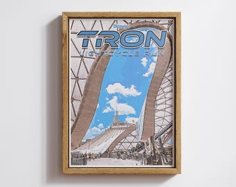 TRON Lightcycle Run Poster - Magic Kingdom Disney Wall Art
