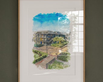 Port Orleans French Quarter Print: Disney Watercolor (Multiple Sizes)