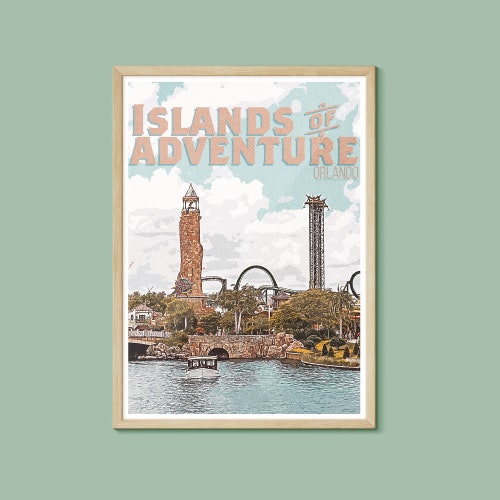 Universal Studios Orlando Retro Poster Universal Studios Etsy