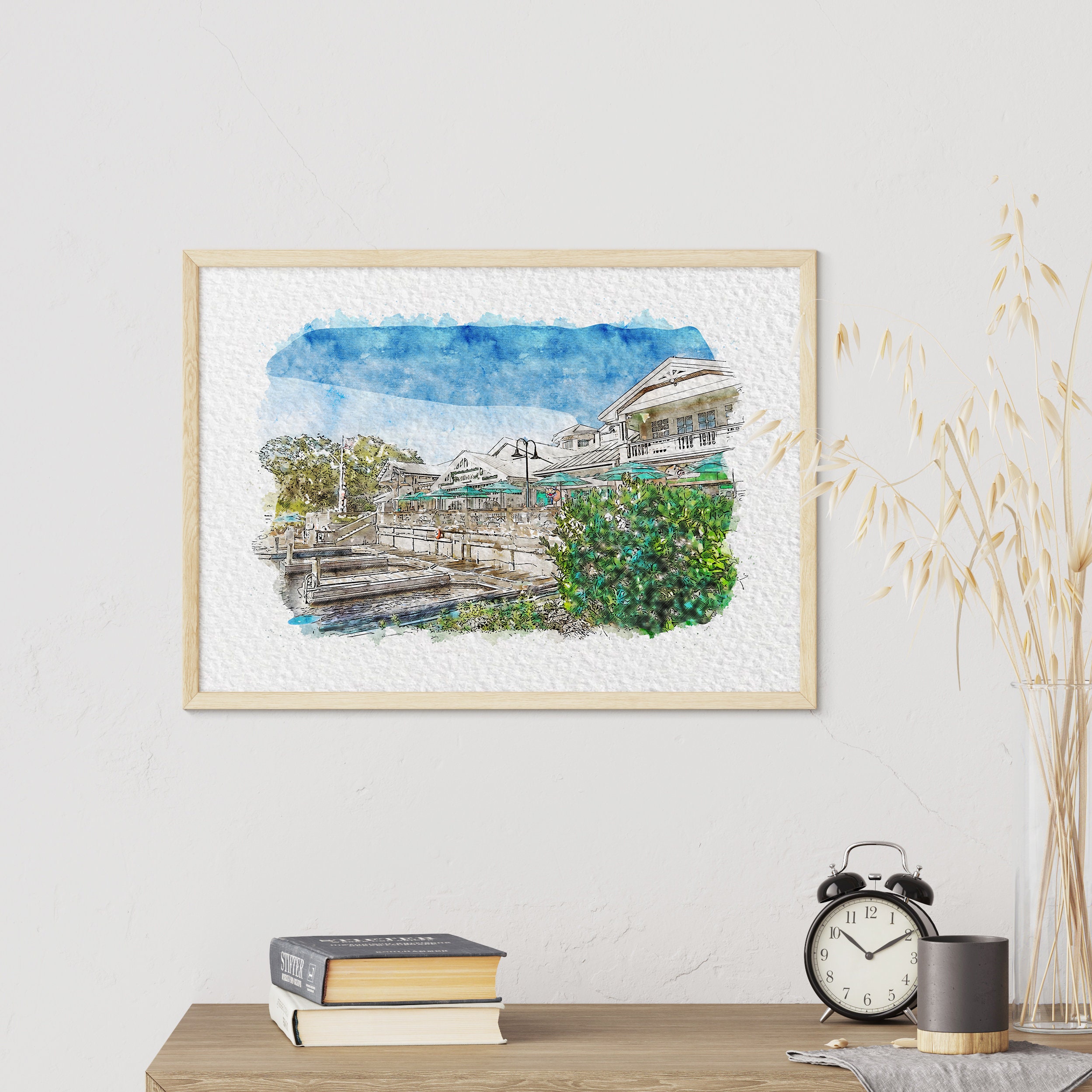 Disney Old Key West Resort Print: Watercolor Wall Art (orlando