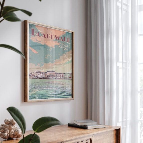 Boardwalk Resort Art Print: Disney Retro Poster, Orlando