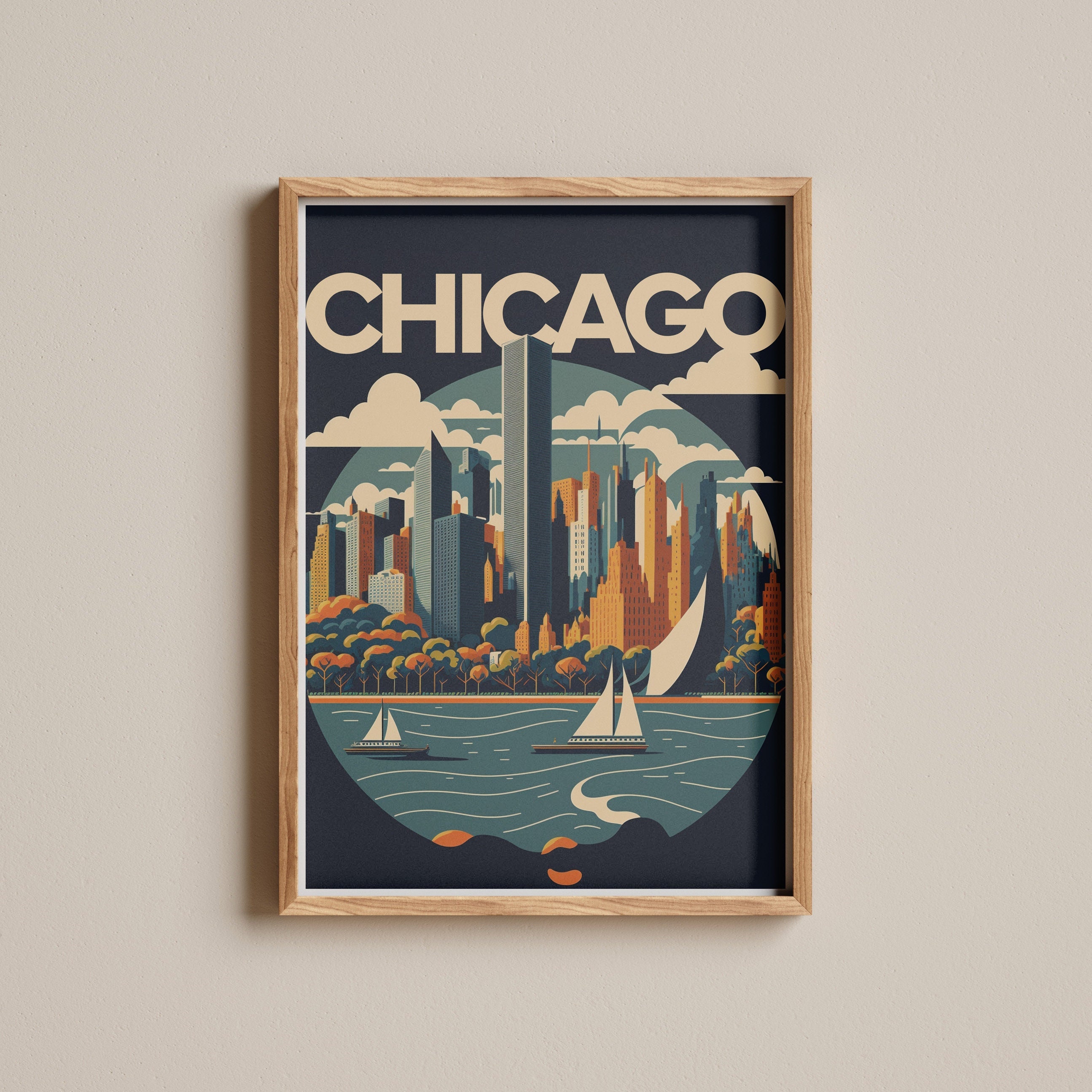 Vintage Chicago Art - Etsy 