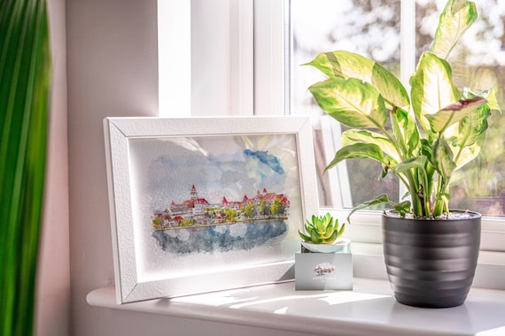 Grand Floridian Disney Print - Watercolor Resort Art