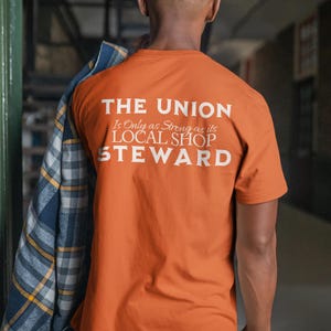 Union Pride Branch Heavy Cotton Tee, Local Shop Steward Tshirt, Strong Union Worker Shirt, Labor Day Gift, Activist Apparel