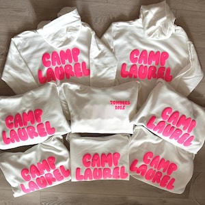 Personalized Sleepaway Camp Sweatshirt - Summer Camp Hoodie, Oversized Hoodie, Bunk Junk, Camp Gift, Custom Sweats, WF Inspo Sweat set