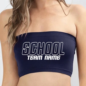Custom College Bandeau Tube Top - Custom Tailgate Gear - Bandeau - College Letters Bandeau - College Football - Tube Top - Crop Tops
