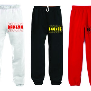Custom College Sweatpants - Varsity Sweats - Custom College Gifts - College Acceptances - College Apparel - College Sweatpants - Sweatpants