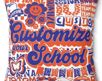 Custom College Pillow Cover – Dorm Decor, Bed Party Accessory