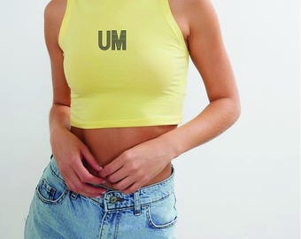 Custom Rhinestone Crop Tank | Personalized Initials Bling Top | Y2K Crop Tank | College Camp Gift