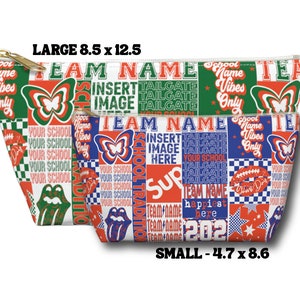 Custom College Makeup Bag | Custom College Pouch | Gift for College Girls | Custom Cosmetic Bag | Makeup Bag | Dorm Decor