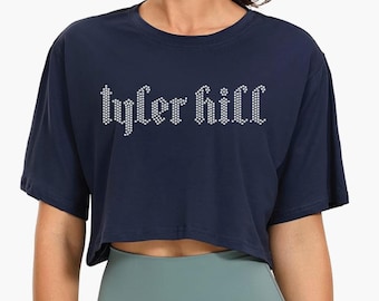 Custom Rhinestone Camp Crop Tee | Personalized Camp Crop Top | Summer Camp Shirt | Bling Camp Crop | Camp Counselor Top | Camp Gift