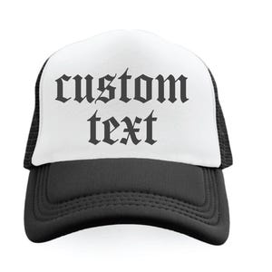 Trucker Hat Custom - Personalized Trucker Hat - Tailgate Hat - Trendy Trucker Hat  Gameday Trucker Hat - Customize Your Own - Your Text Here
