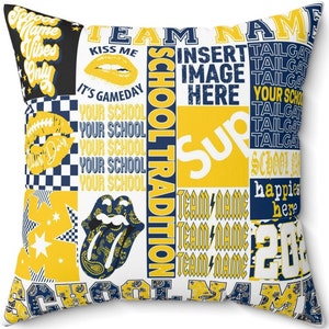 Custom College Pillow Cover  - Bed Party Pillow Cover  - College Pillow Cover - College Bed Party Pillow Cover - College Commitment Pillow