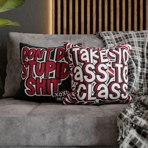 Funny Call Your Mom Pillow Cover - Mom Reminder Pillow - Bed Party Pillow Cover  - College Pillow Cover - College Bed Party Pillow Cover