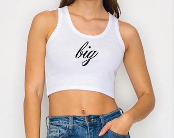 Custom Sorority Big Little Crop Tank or Baby Tee - Greek Reveal Shirt