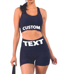 Custom College Gameday Set: Bubble Crop Top & Shorts