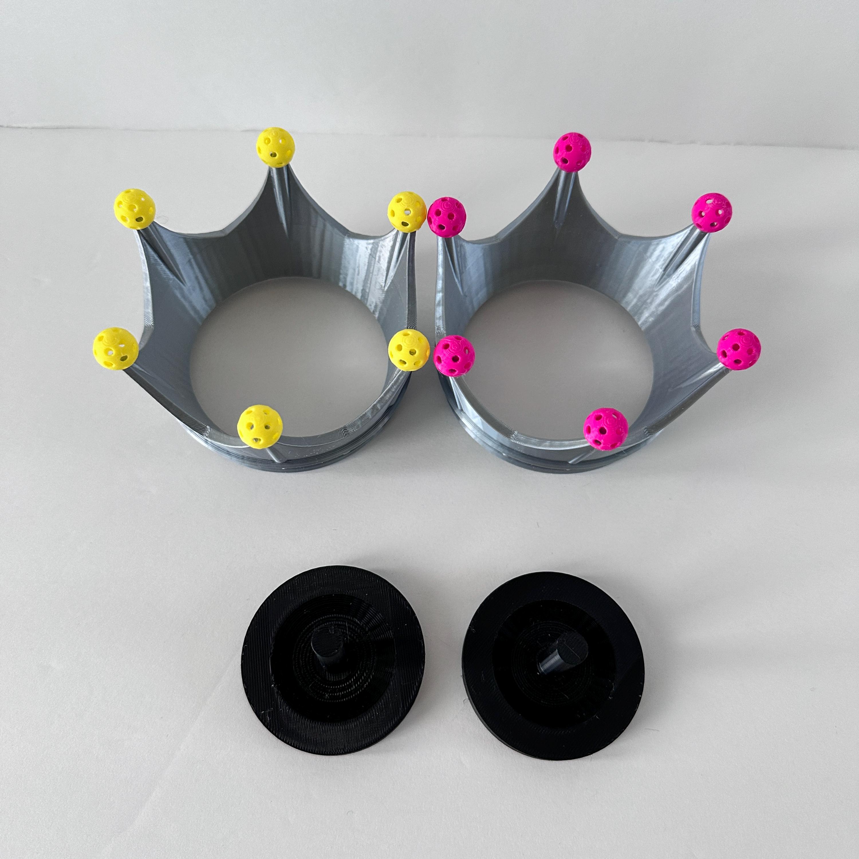 Mini Pickleball Crown Trophies: King & Queen Tournament Awards - Thumbnail 6