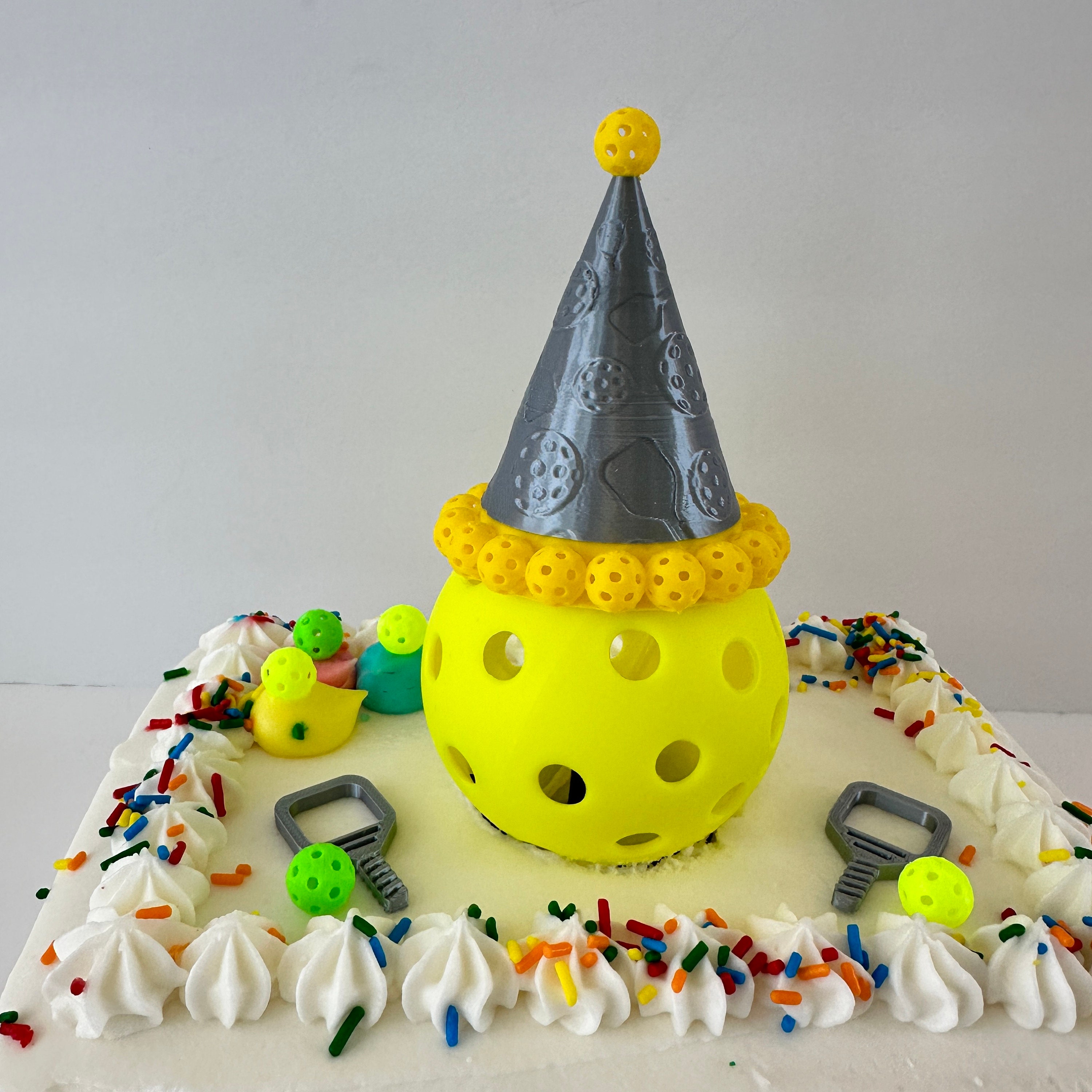 Pickleball Cake Topper: Birthday Party Pack with Mini Paddles & Balls - Thumbnail 6