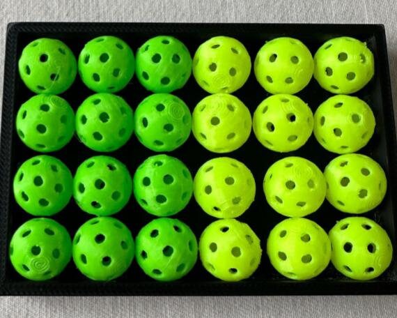 Mini Pickleball Bead Set: 24 Green & Yellow Plastic Charms (12mm) - Thumbnail 5