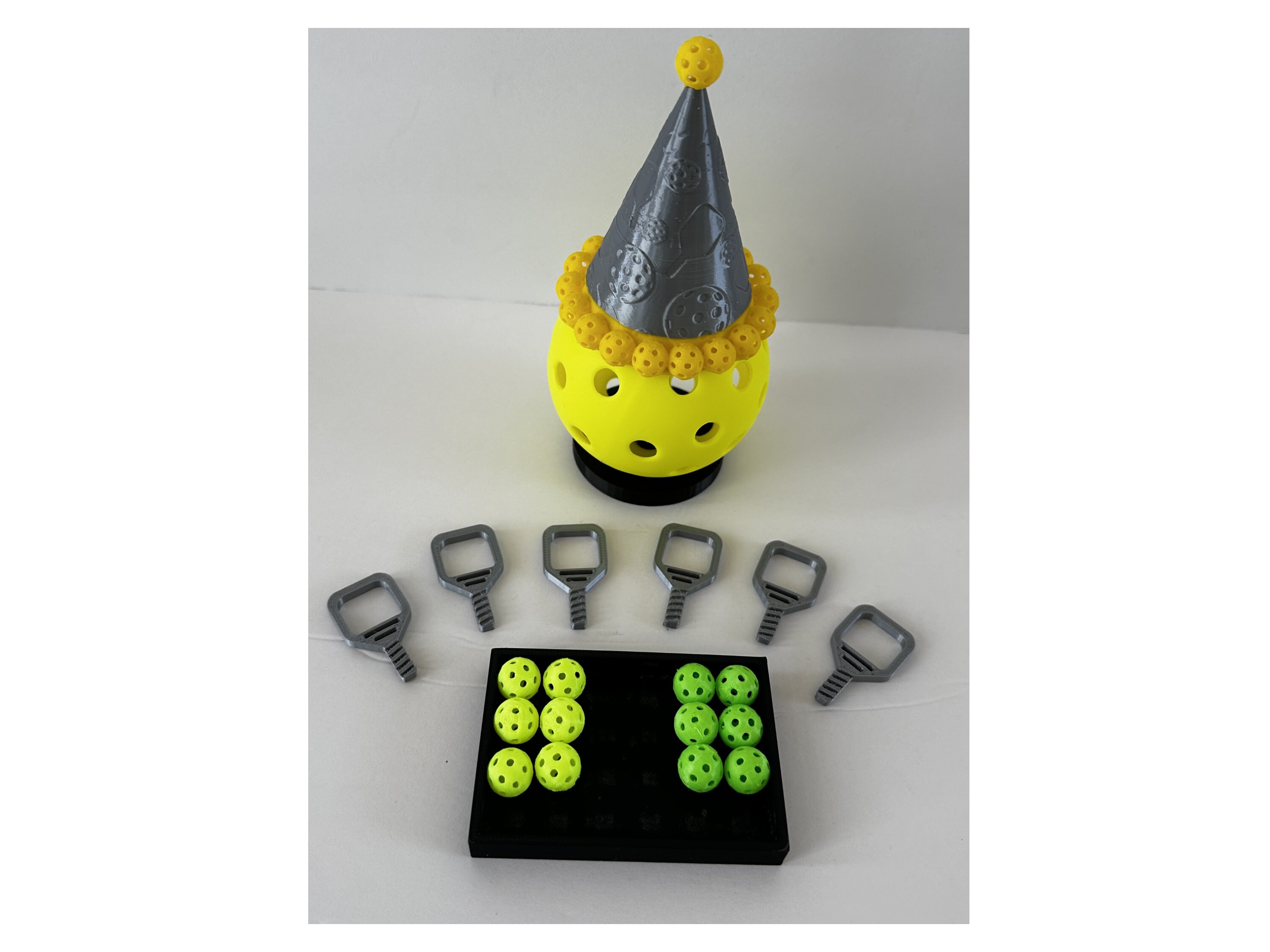 Pickleball Cake Topper: Birthday Party Pack with Mini Paddles & Balls - Thumbnail 5