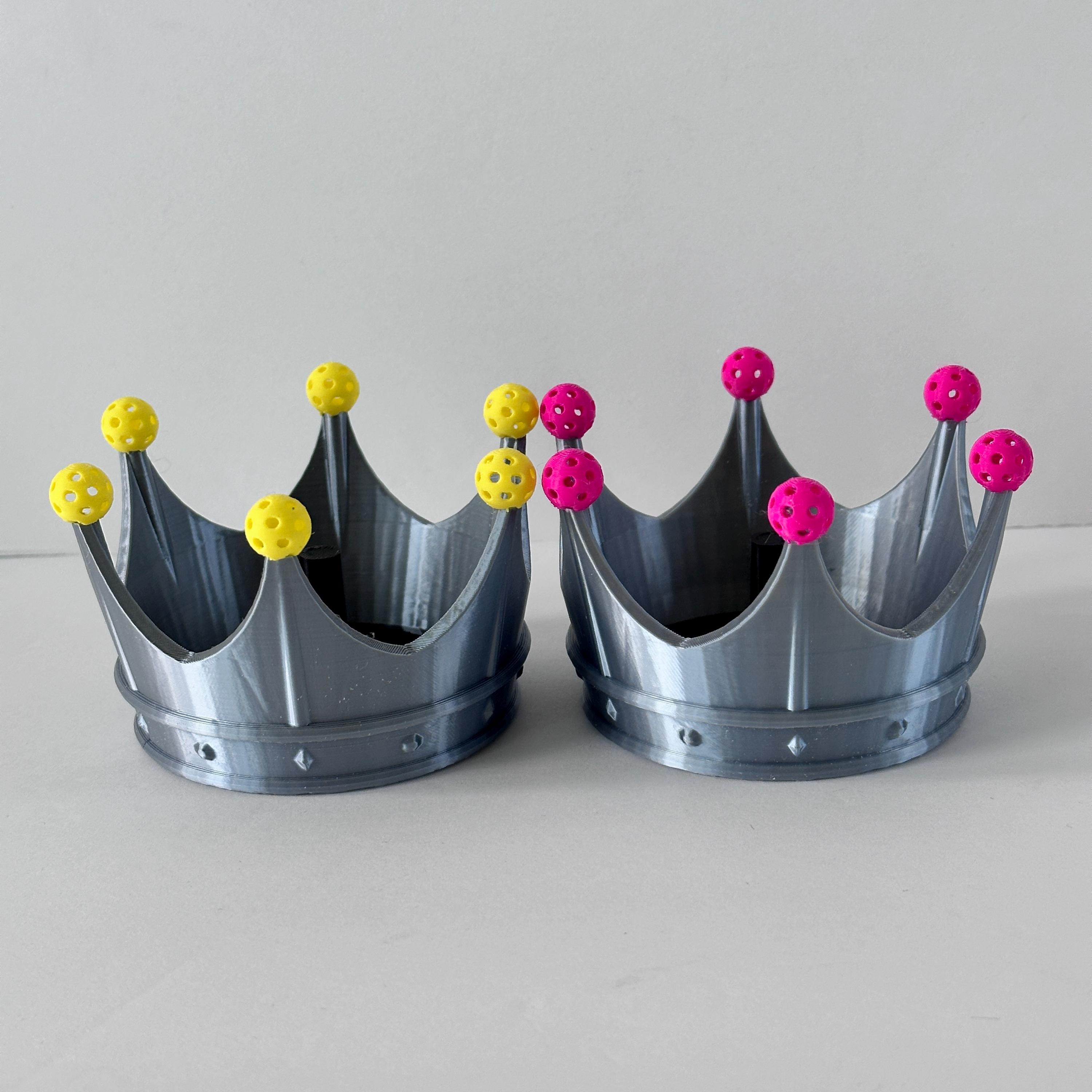 Mini Pickleball Crown Trophies: King & Queen Tournament Awards - Thumbnail 2